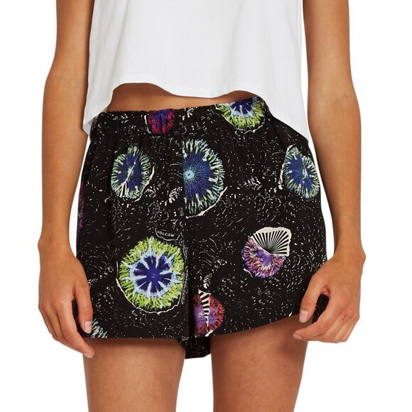 Volcom Women's Coral Morph Shorts Pull On Boho Surf Size Medium - Picture 1 of 7